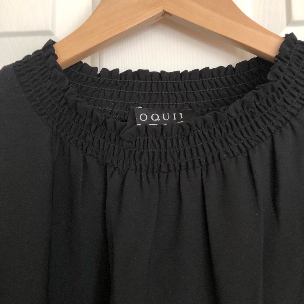 ELOQUII high-neck smocked blouse - Picture 4 of 12